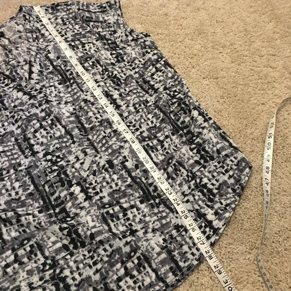 Jessica Tiny Modern TV Static Print Tunic Cap Sleeve Box Pleat Blouse - Picture 16 of 16